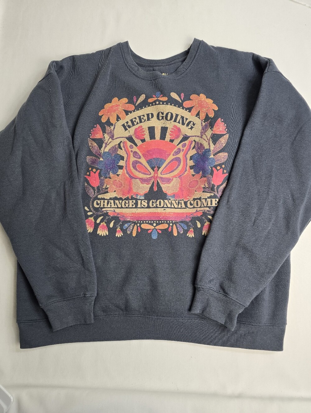 Natural Life Positivity Keep Going Pullover Sweatshirt Boho Hippie